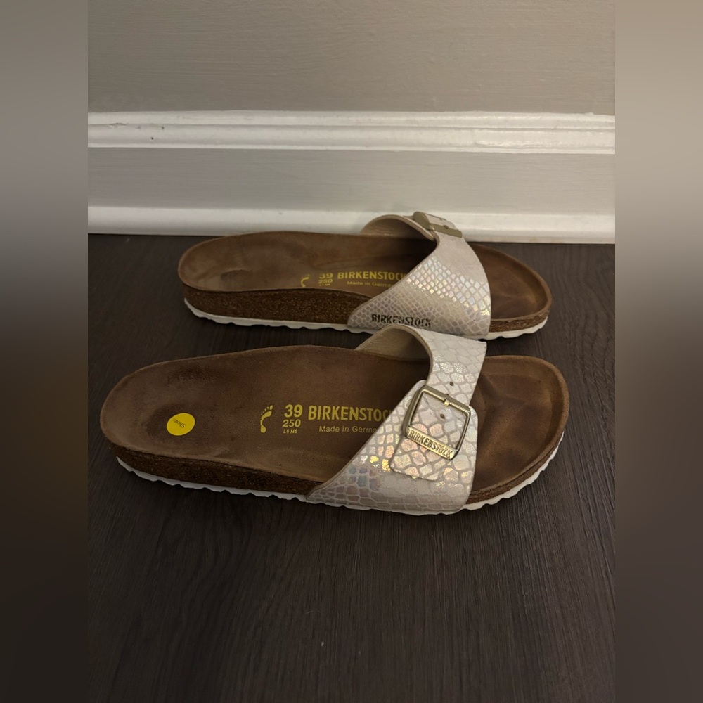 Birkenstock Madrid Microfiber Shiny Python Eggshe… - image 3